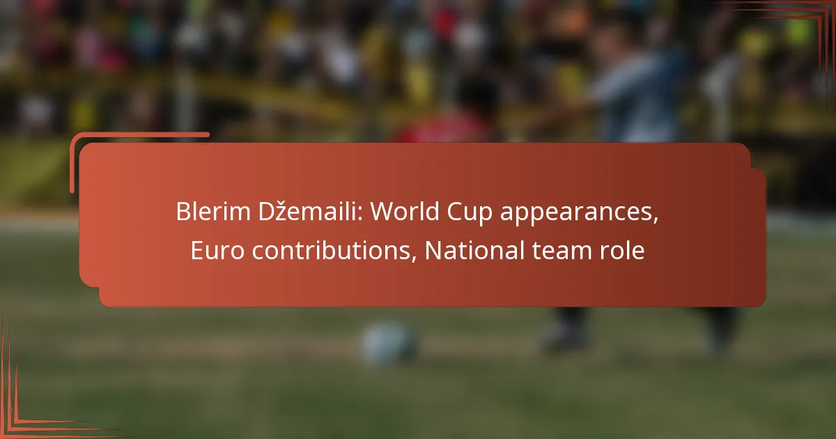 Blerim Džemaili: World Cup appearances, Euro contributions, National team role
