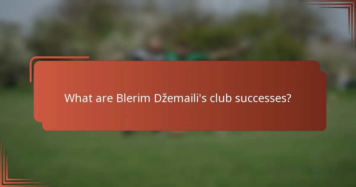 What are Blerim Džemaili's club successes?