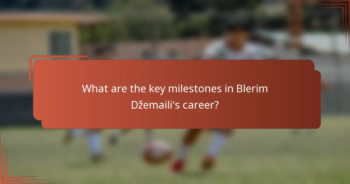 What are the key milestones in Blerim Džemaili's career?