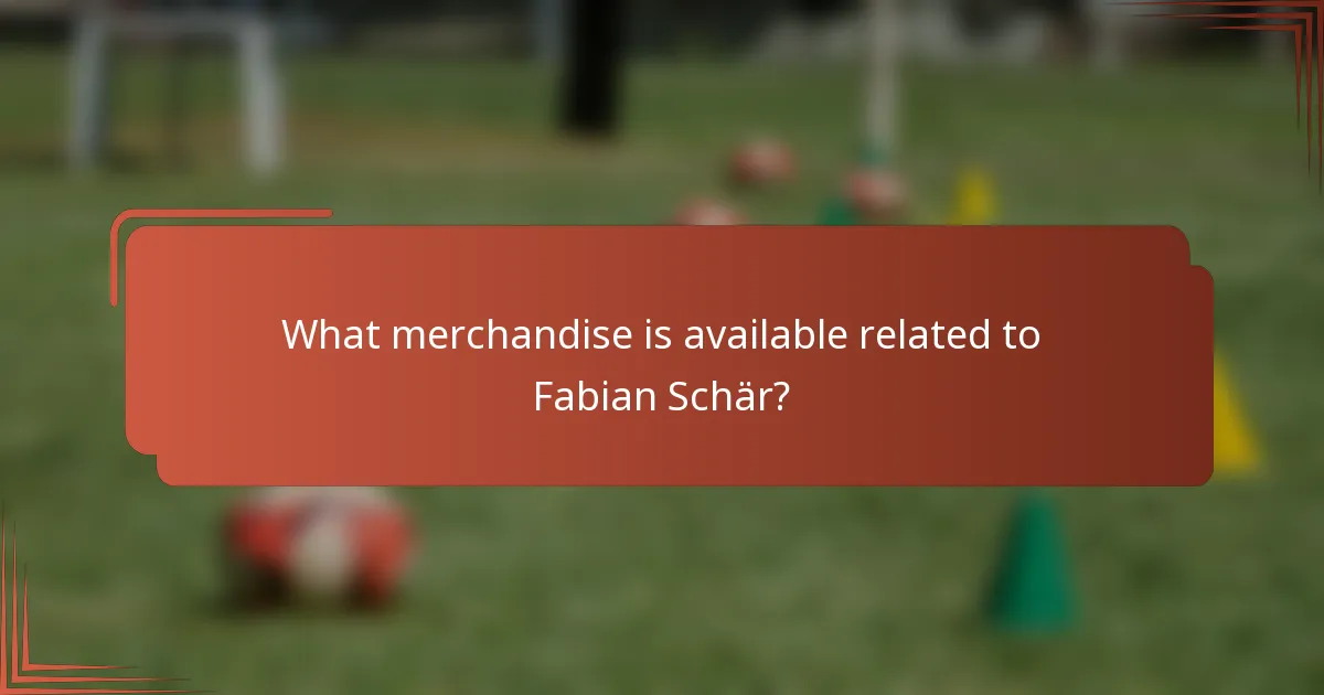 What merchandise is available related to Fabian Schär?
